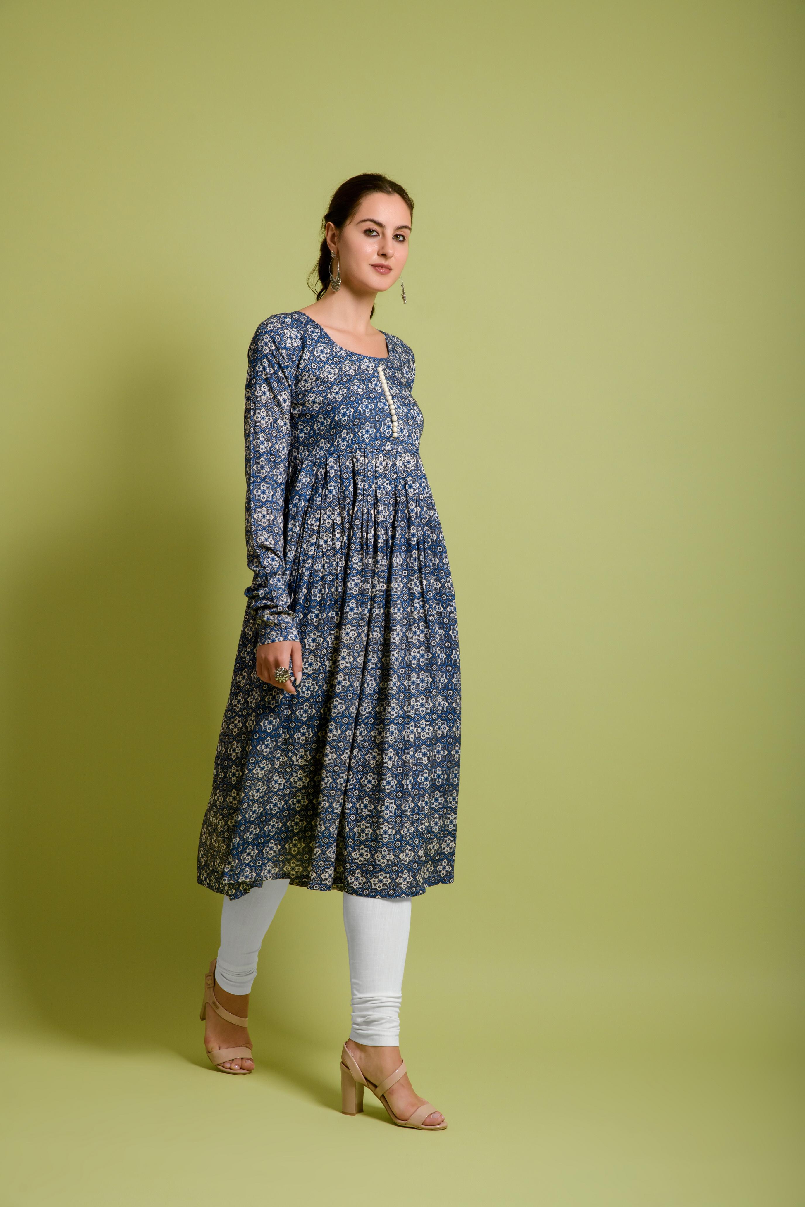 Isha printed gown style kurta