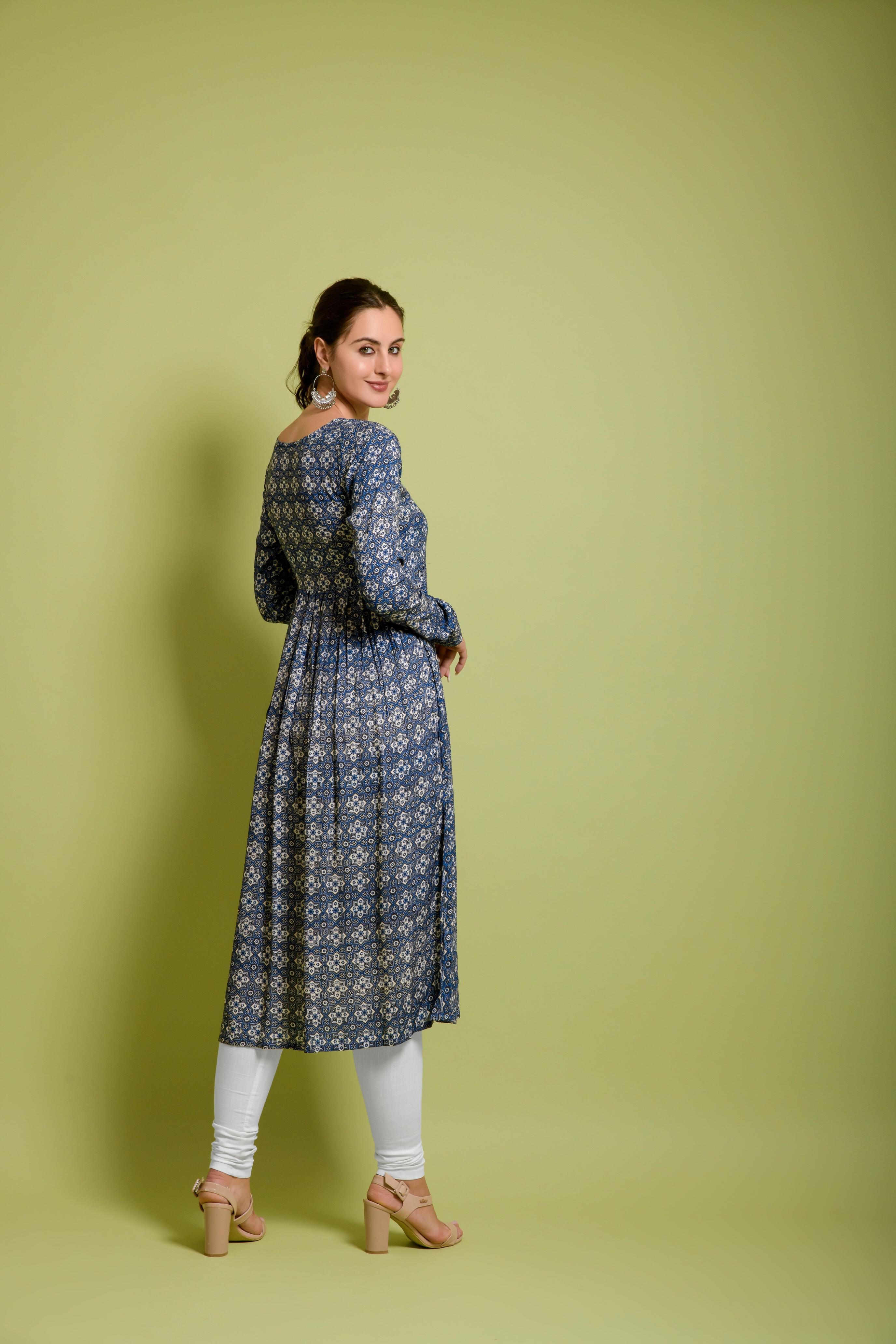 Isha printed gown style kurta