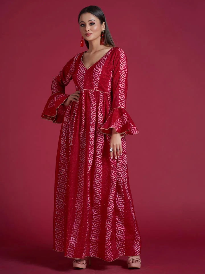 Rakt Red Gown (Without Can-Can)